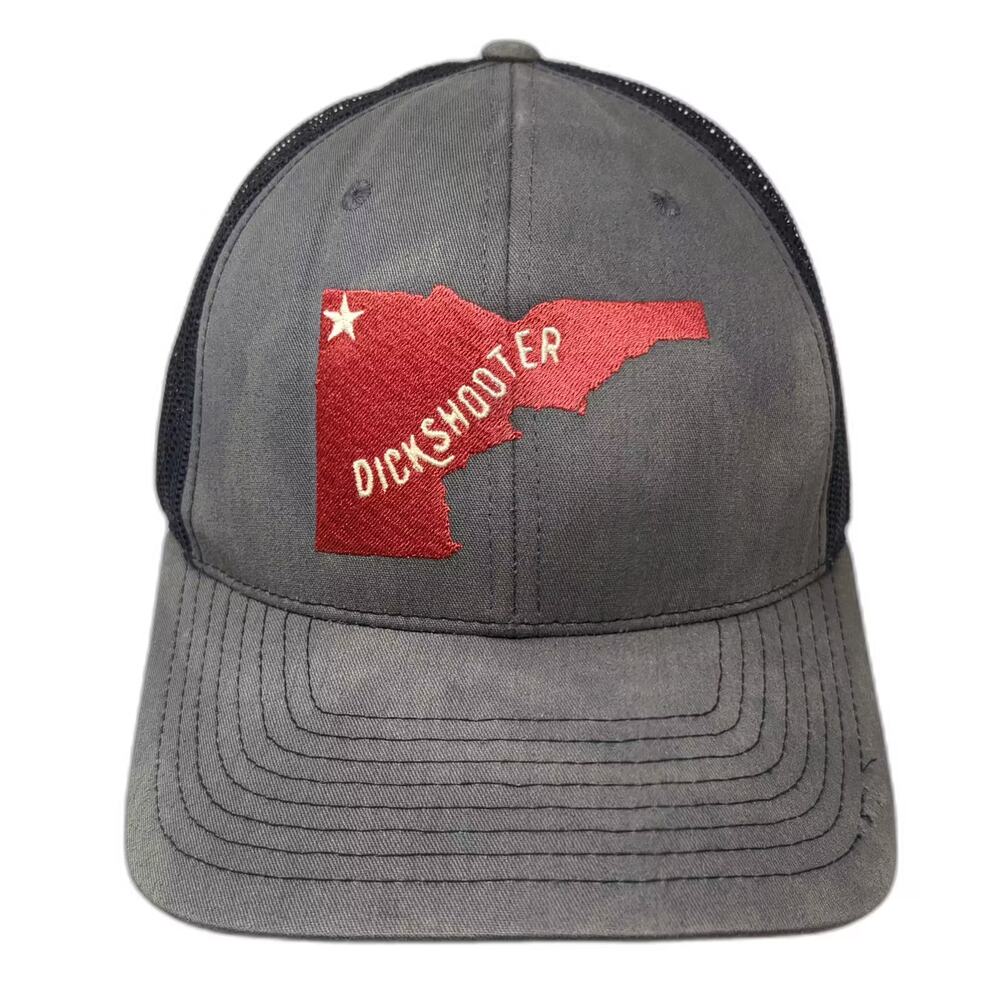 Richardson Trucker Hat Gray Black Red Dickshooter Western Collective OS Hat